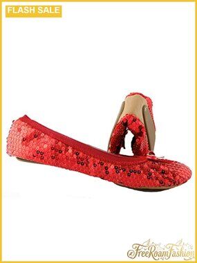 Sequin Foldable Portable Ballet Flats Lightweight Comfortable Travel